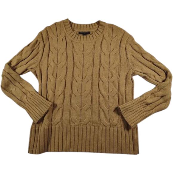 Banana Republic Women's Cable Knit Sweater Brown - Size: Medium - Picture 1 of 8